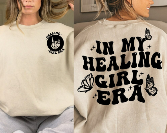 Healing Girl Era Sweatshirt: Sand / Med